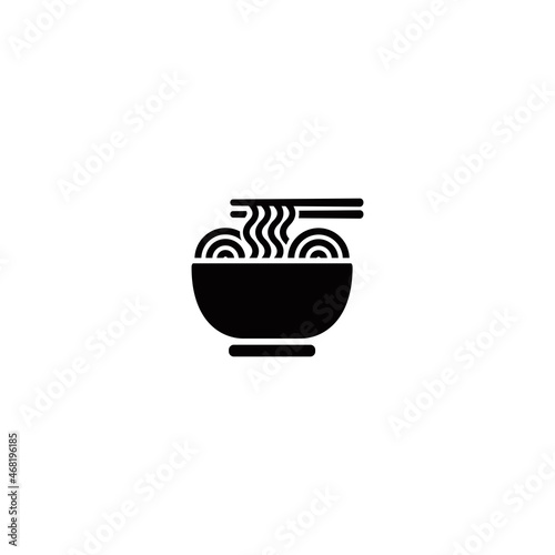 Noodle simple flat icon vector illustration