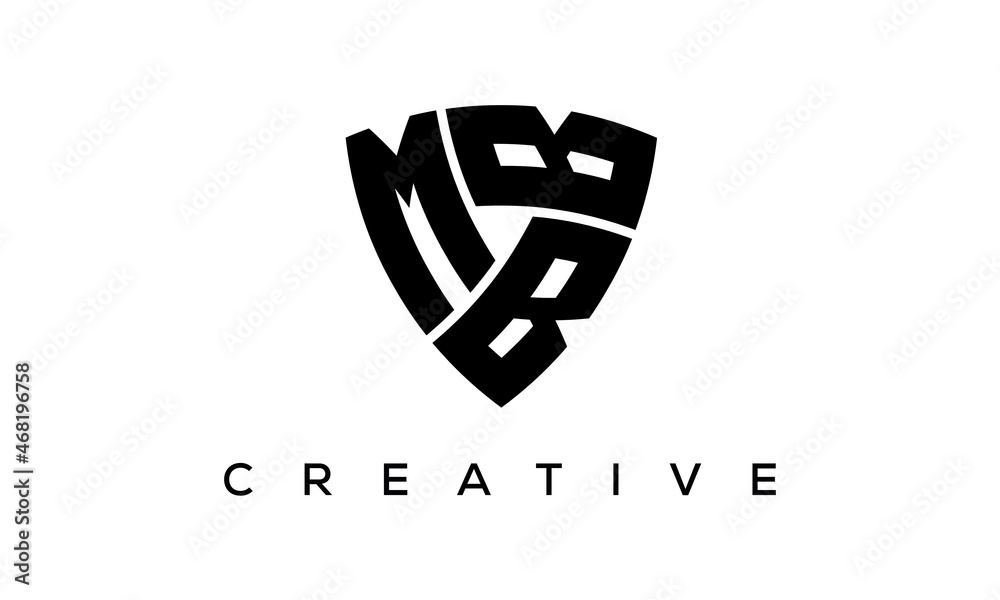 MBB letters logo, security Shield logo vector MBB letters logo, security Shield logo vector