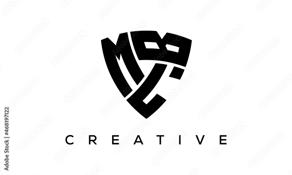 MLB letters logo, security Shield logo vector MLB letters logo, security Shield logo vector