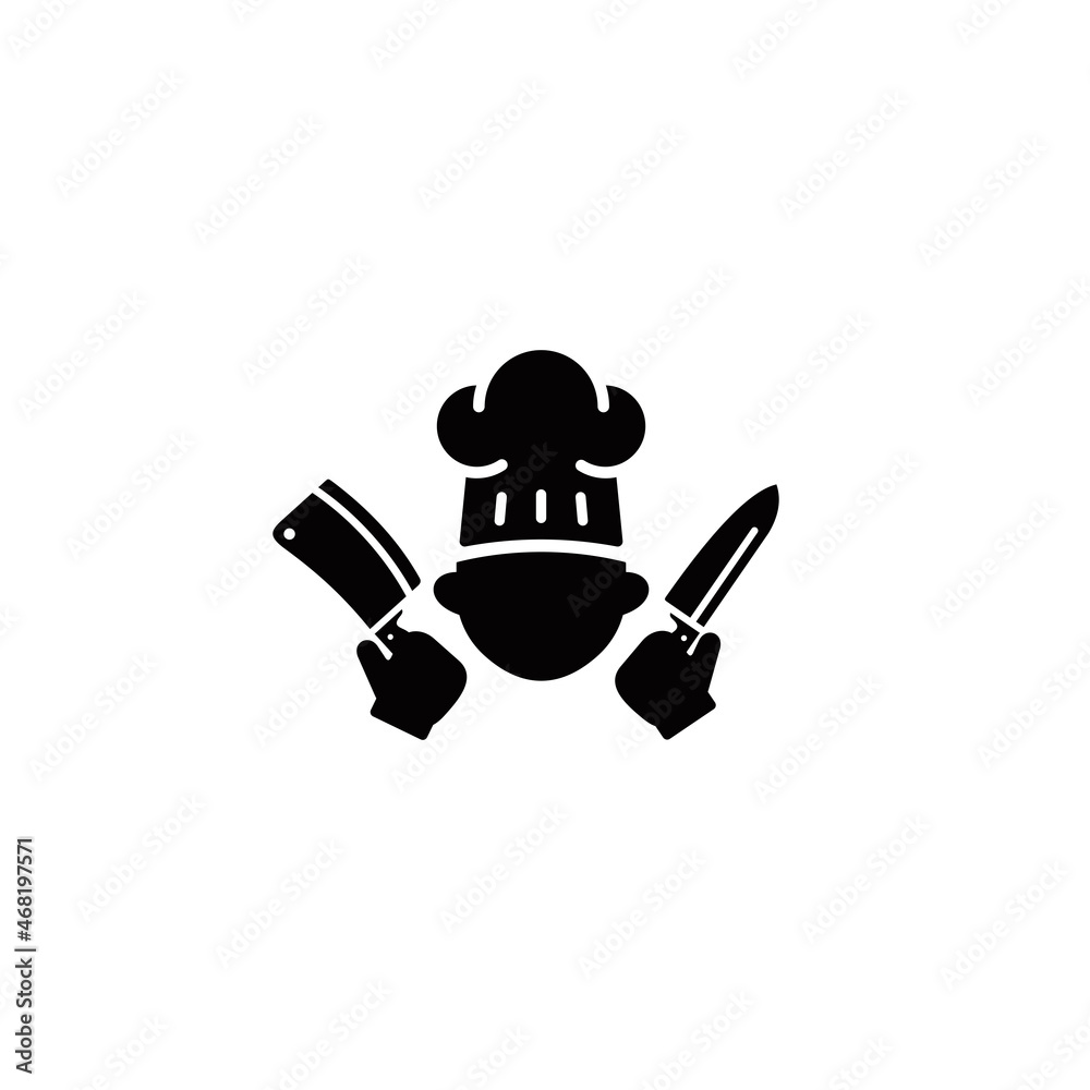 Chef simple flat icon vector illustration Chef simple flat icon vector illustration