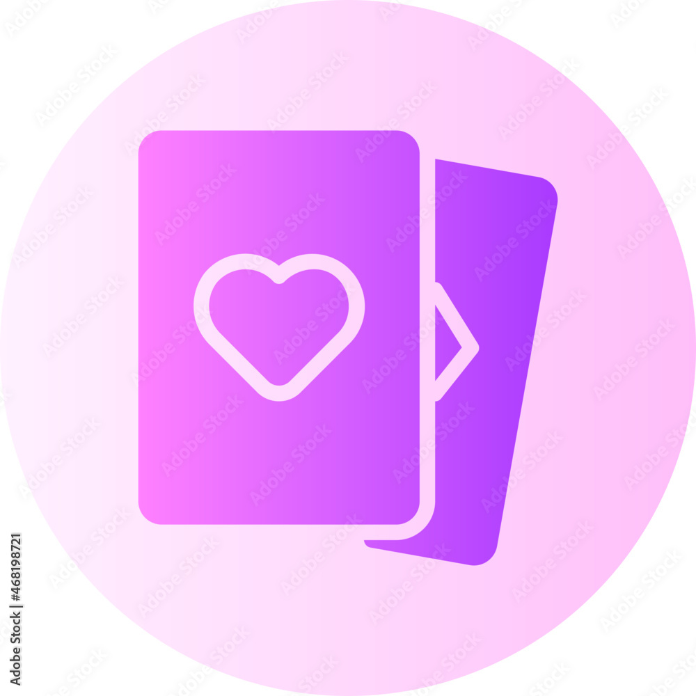 playing cards gradient icon