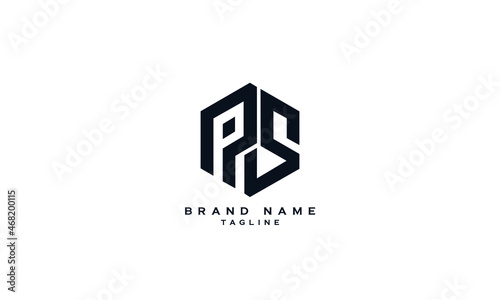 PS, SP, Abstract initial monogram letter alphabet logo design