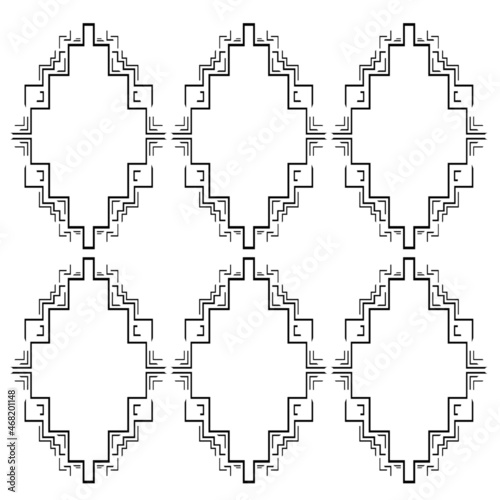 Luxury Design Ornaments Aztecs Geometric Pattern, Texture, Background