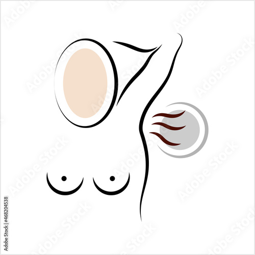 Body Odour Icon, Human Bacterial Activity Smell, Sweat Odor Icon