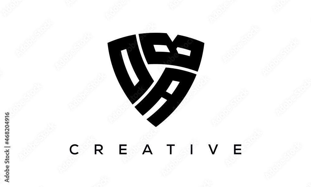 OAB letters logo, security Shield logo vector OAB letters logo, security Shield logo vector