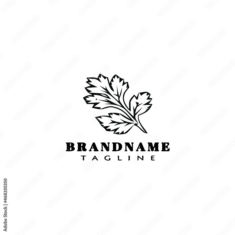 cilantro logo hand drawn icon design template black isolated vector illustration cilantro logo hand drawn icon design template black isolated vector illustration