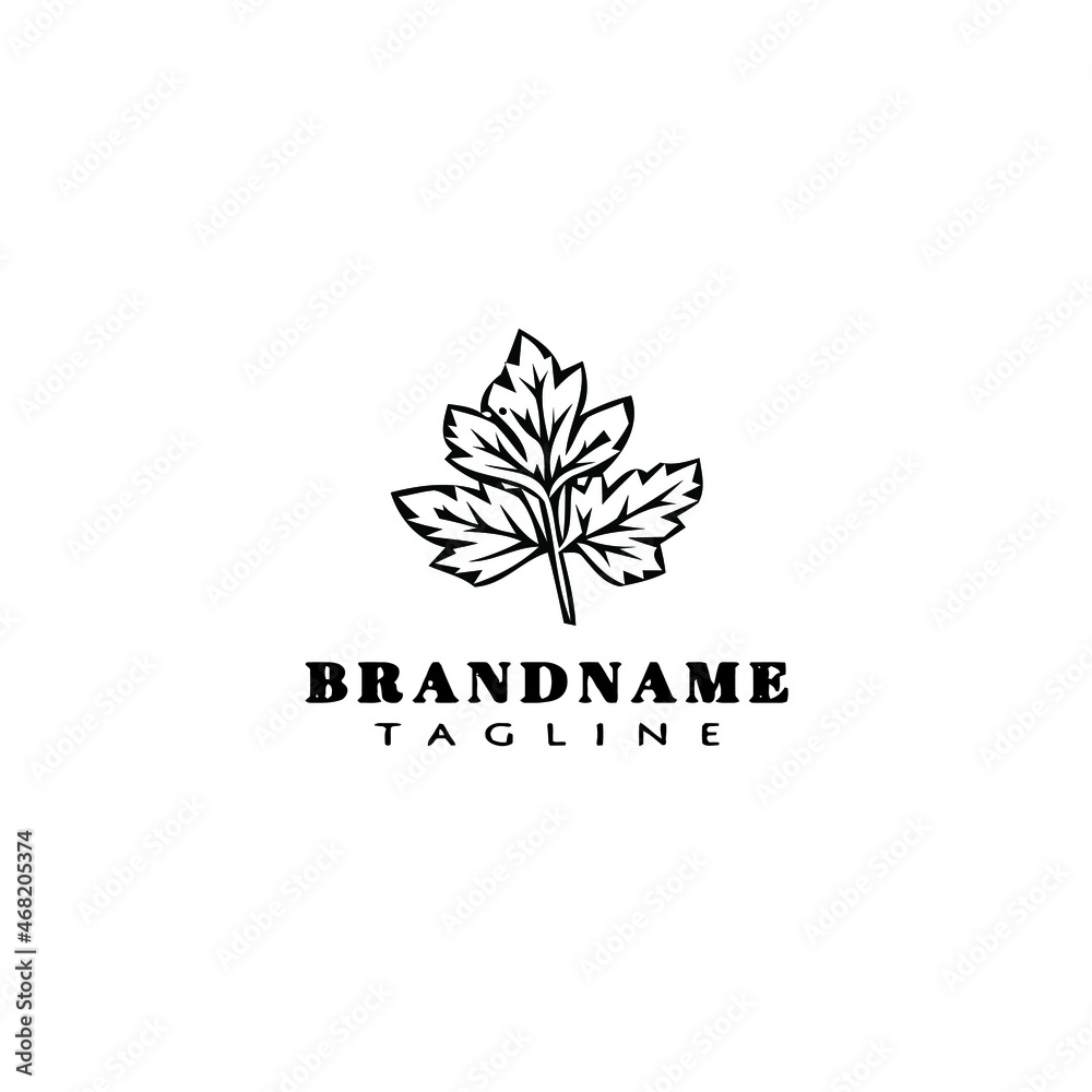 cilantro logo cartoon icon design hand drawn black isolated vector illustration cilantro logo cartoon icon design hand drawn black isolated vector illustration