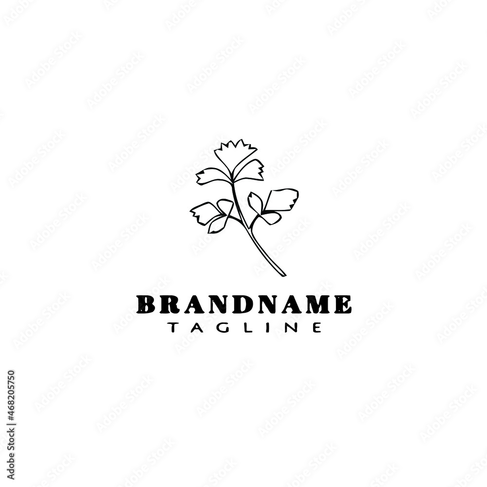 cilantro logo graphic icon design template black isolated vector illustration cilantro logo graphic icon design template black isolated vector illustration
