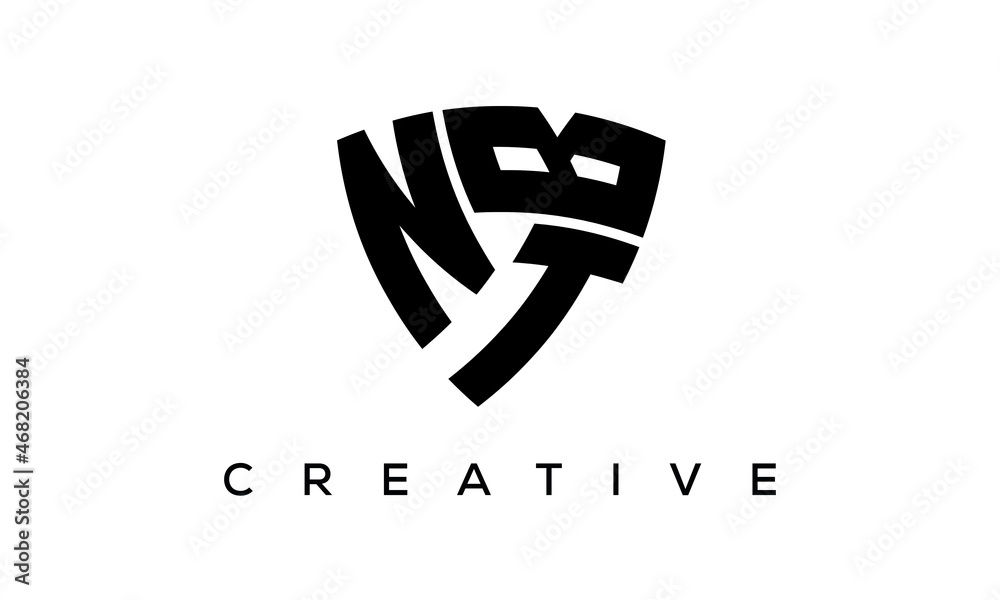 NTB letters logo, security Shield logo vector NTB letters logo, security Shield logo vector