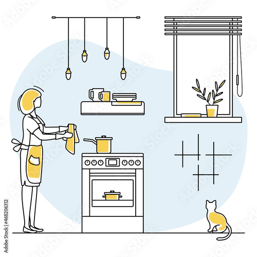 Vector Cleaning service Household Housekeeping