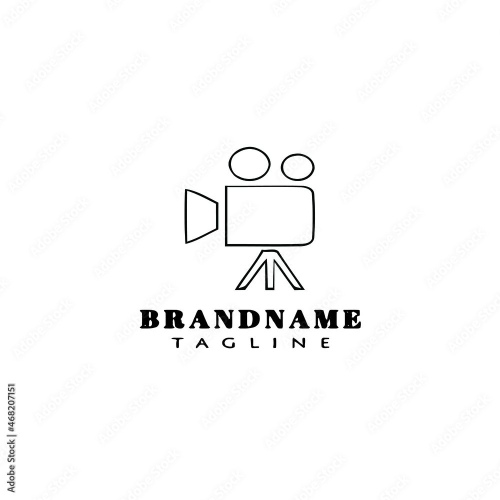 movie film camera logo cartoon icon design template black isolated vector illustration movie film camera logo cartoon icon design template black isolated vector illustration