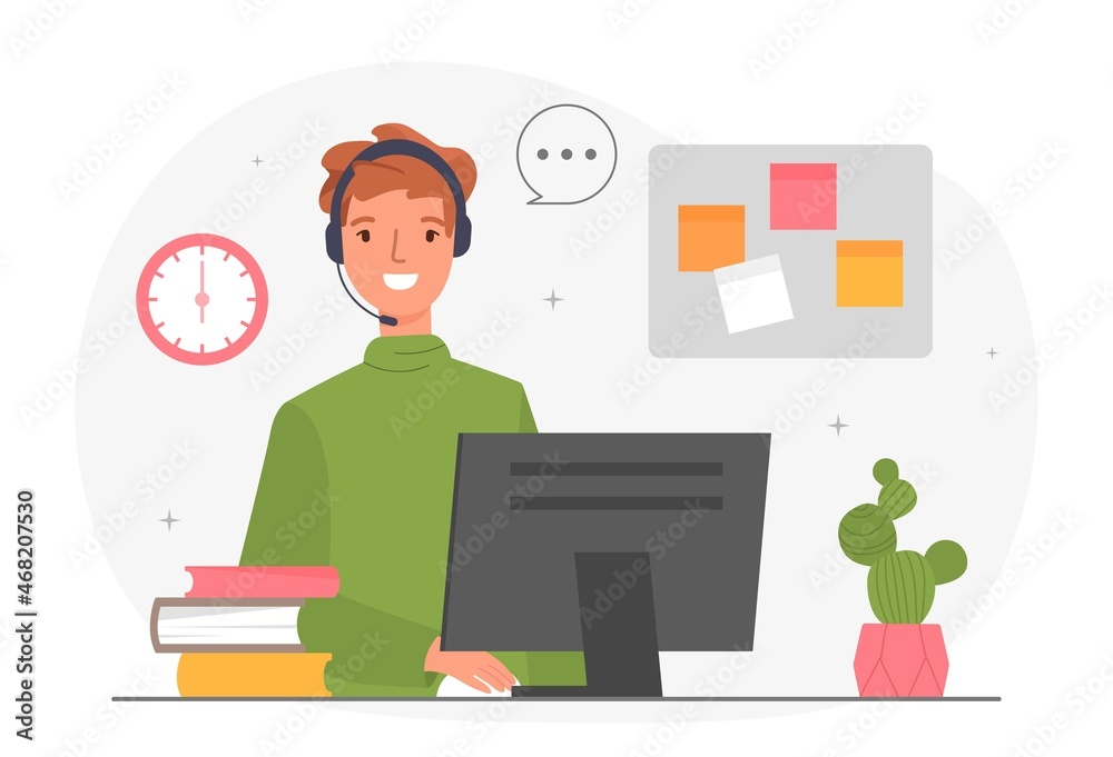 Fototapeta premium Concept of telecommuting