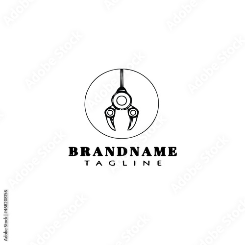 claw picker claws ripping logo cartoon icon design template isolated vector illustration