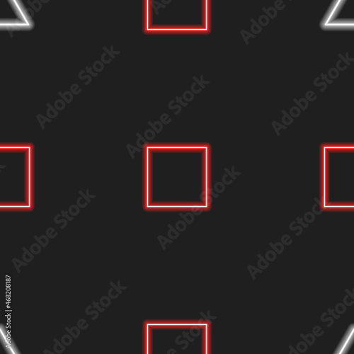 Abstract neon background. Texture of geometric shapes circle, triangle, square.