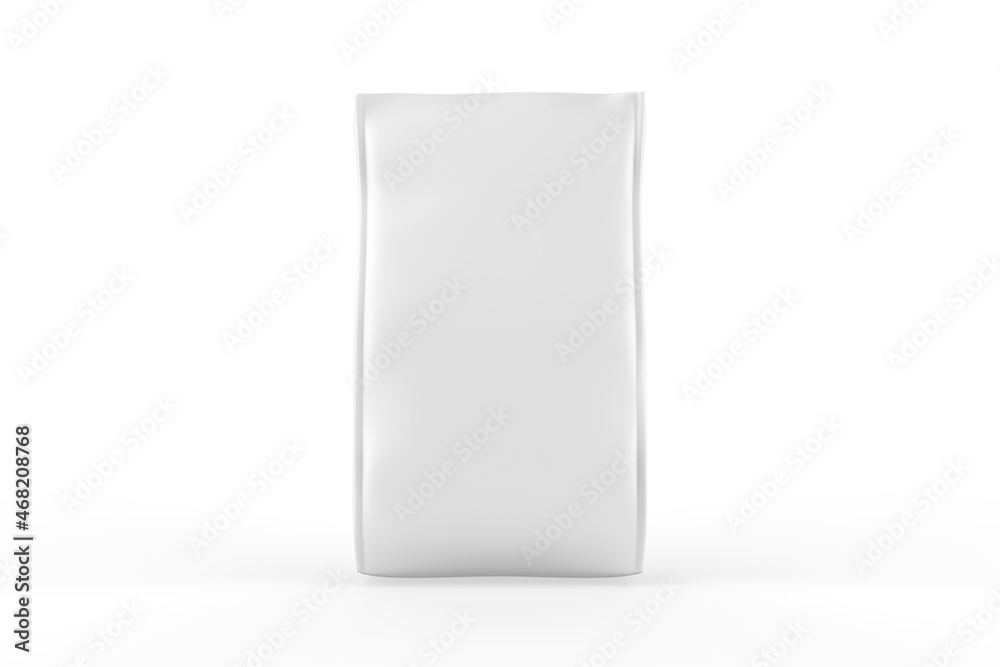 Realistic coffee bag mockup isolated on white background. Easy to use for your design, presentation. 3d illustration