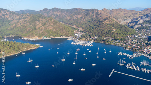 Gocek harbor, bay and city ...