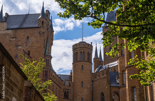 Beautiful view of Hohenzollern Castle Bisingen in Germany photo