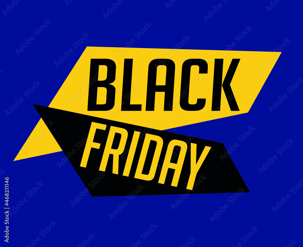Black Friday day 29 November Holiday Design Vector marketing Black And Yellow abstract illustration With Blue Background Black Friday day 29 November Holiday Design Vector marketing Black And Yellow abstract illustration With Blue Background