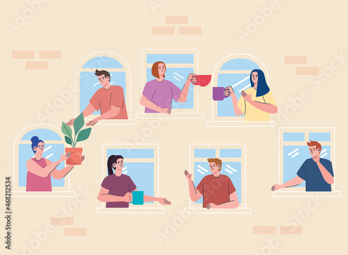 persons sharing in the windows