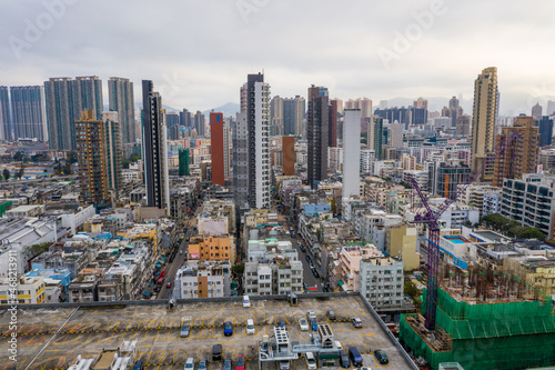 Top view of the Hong Kong city