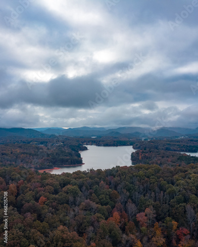 Mountain lake at fall