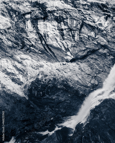 nc fall mountain waterfall black and white