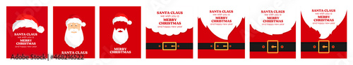 Santa's message banner background. Vector santa beard