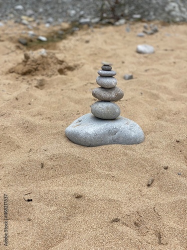Canvas Print stones on the beach playa zen piedras