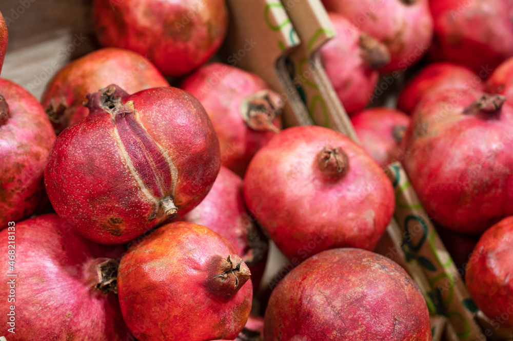 Pomegranate at fruit and vegetable market Pomegranate at fruit and vegetable market