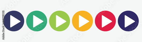 Free Download Collection of 6 buttons with play icon. - GFXLoad