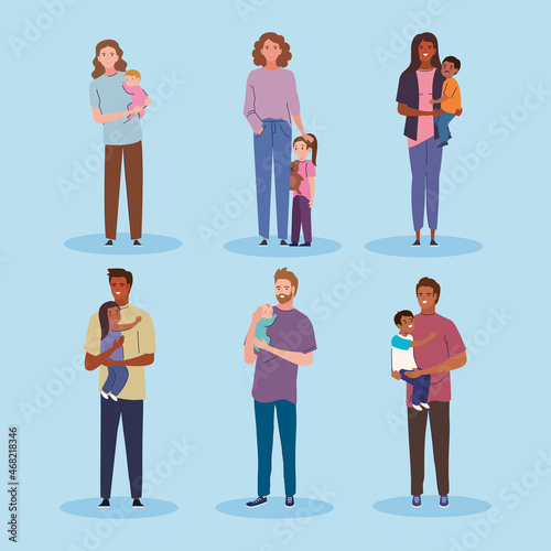 cute group of families