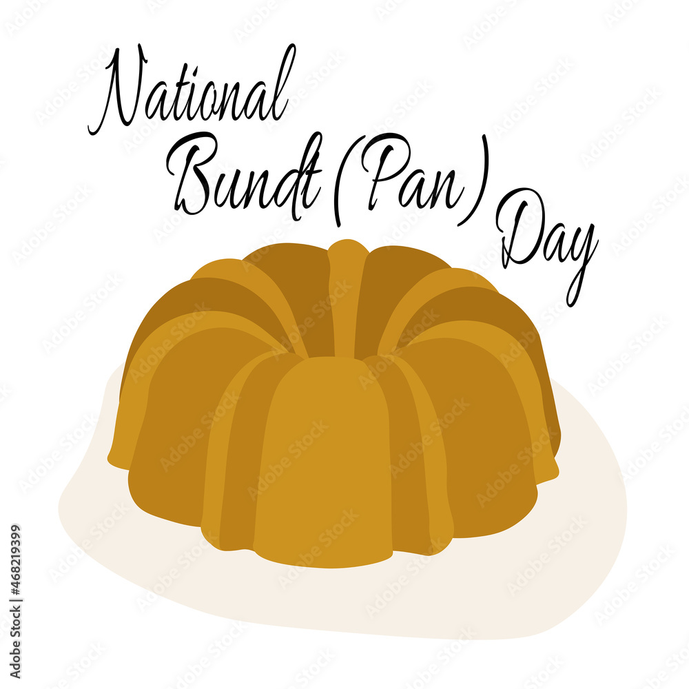 National Bundt Pan Day, idea for poster, banner, flyer, postcard or