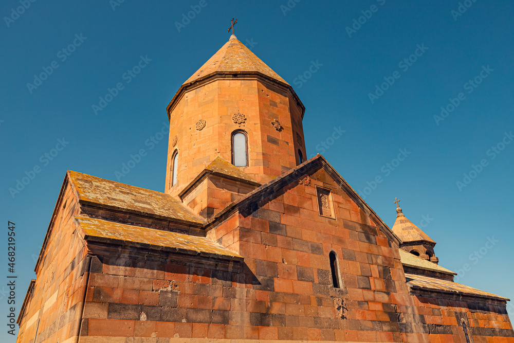 Khor Virap Armenian monastery building and church. Travel and religious destinations concept