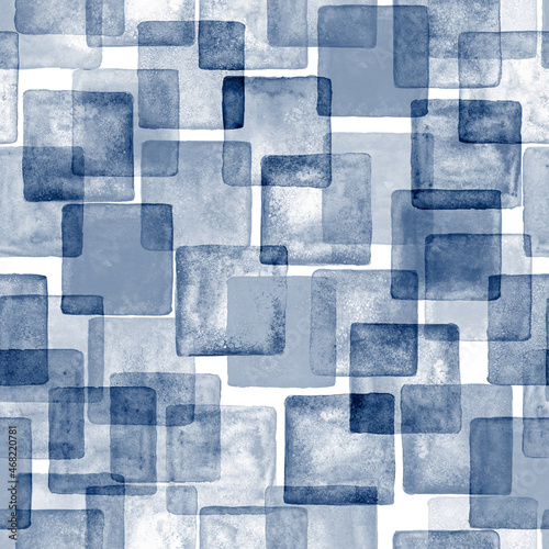 Contemporary art seamless pattern background. Abstract grunge square geometric shapes