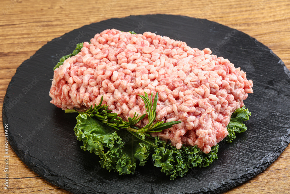 Raw pork minced meat for cooking Raw pork minced meat for cooking