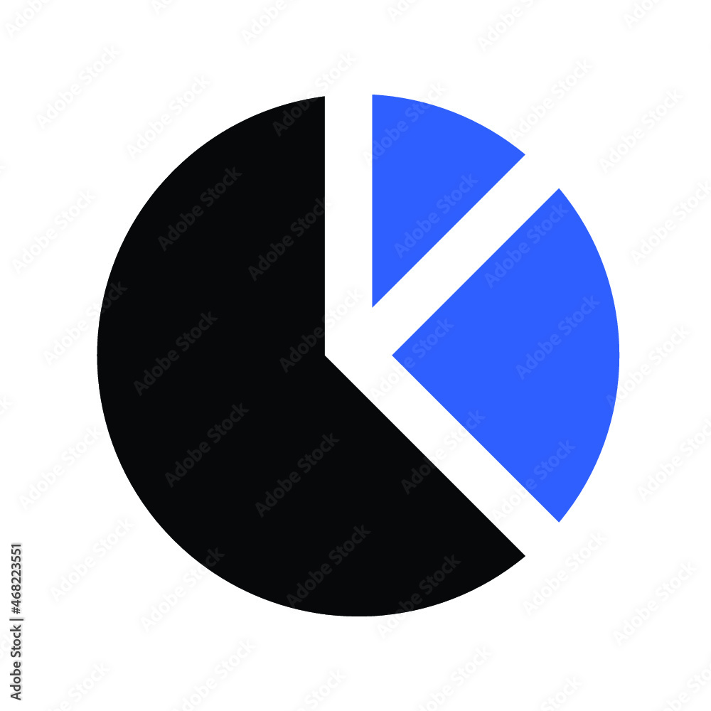 Financial chart, pie chart icon design vector Financial chart, pie chart icon design vector