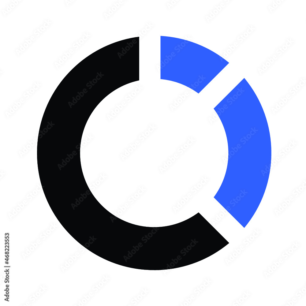 Financial chart, pie chart icon design vector Financial chart, pie chart icon design vector