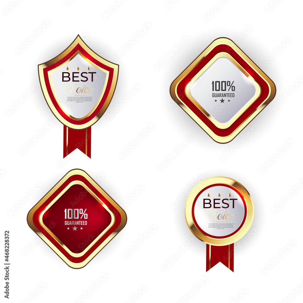Fototapeta premium Stylish golden luxury badges