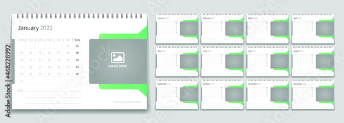 Calendar Design 2022 or Year Planner Design 2022