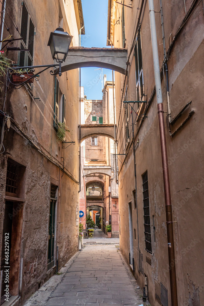 Characteristic streets in the historic center of FInalborgo