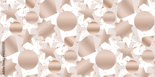 Pastel Christmas vector ornaments seamless pattern