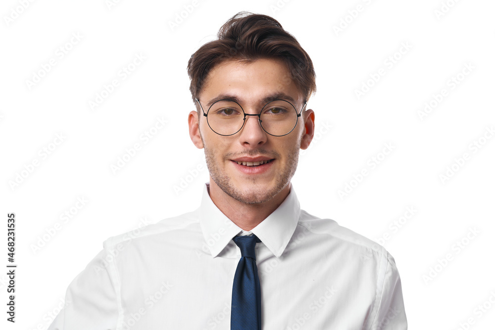 manager with glasses gesturing with his hands studio lifestyle manager with glasses gesturing with his hands studio lifestyle