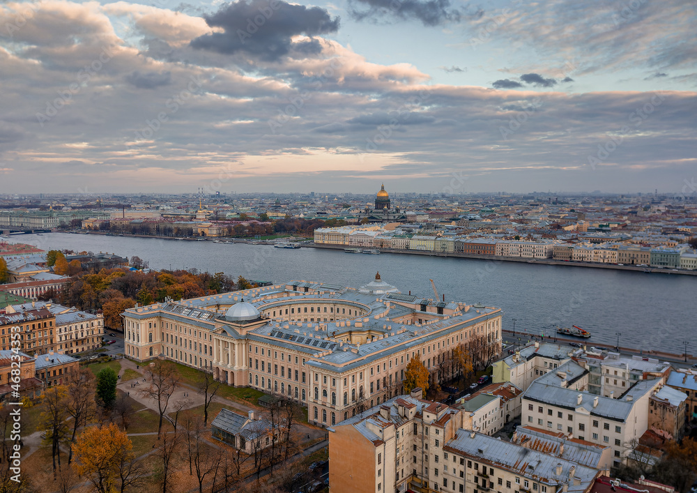 panorama of santk-petersburg. Saint Petersburg, September 2021