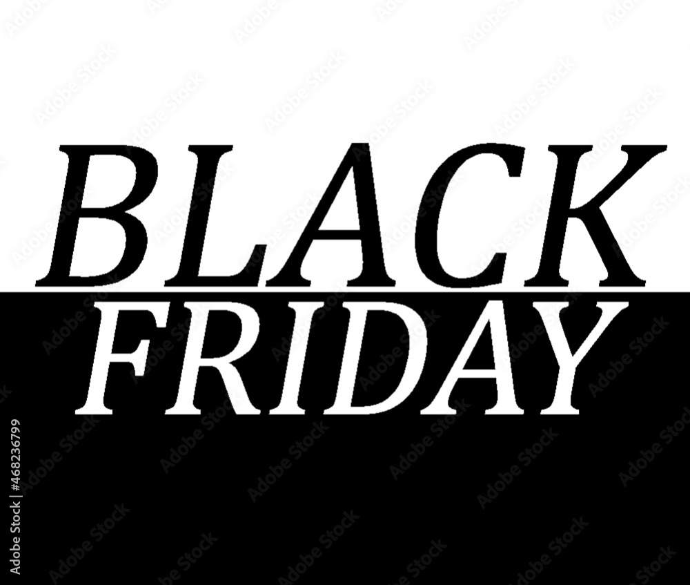 name black friday, with black and white color and special offer