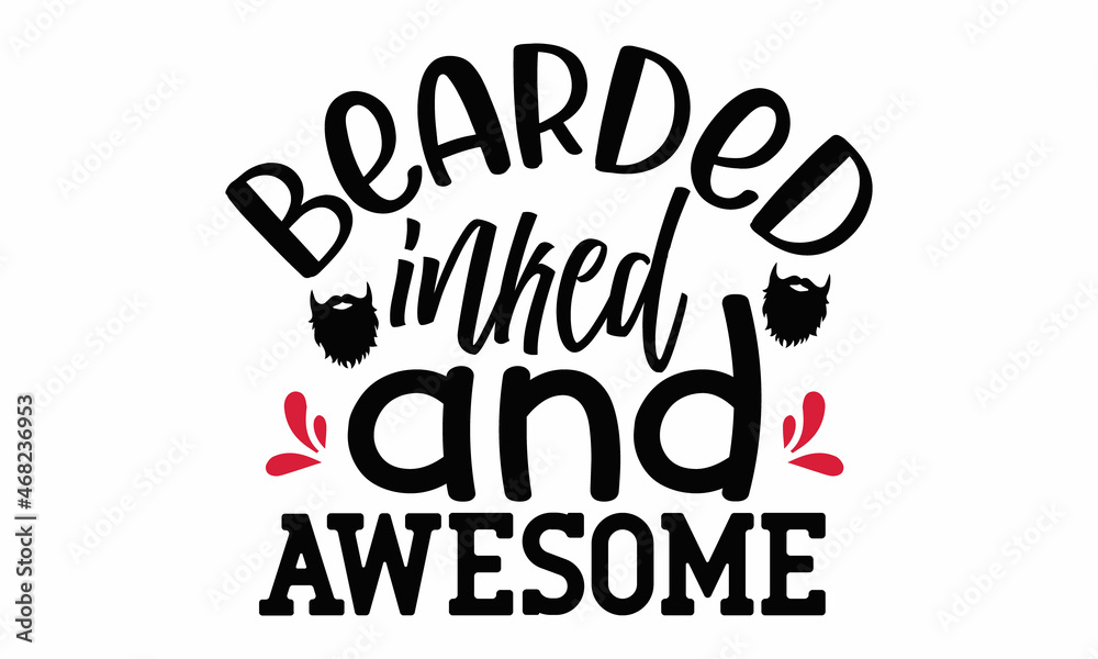 Fototapeta premium Calligraphy illustration isolated on white background, Elegant gratitude postcard for father in black and white, vector