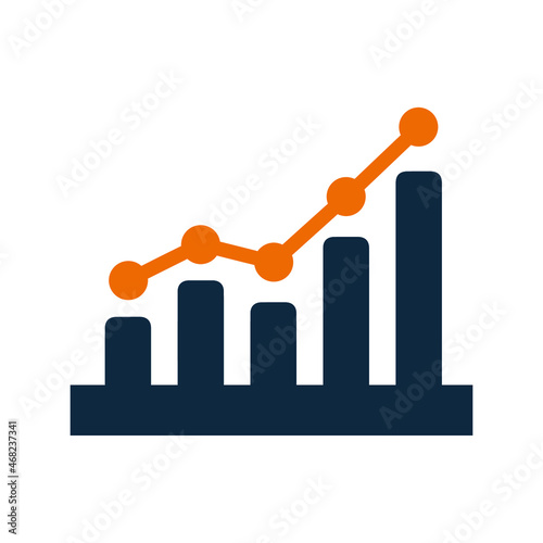 Chart, statistical, graph, optimization, report icon. Simple flat design concept.