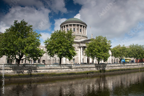 The river Liffey in Dublin with the Four Courts Building