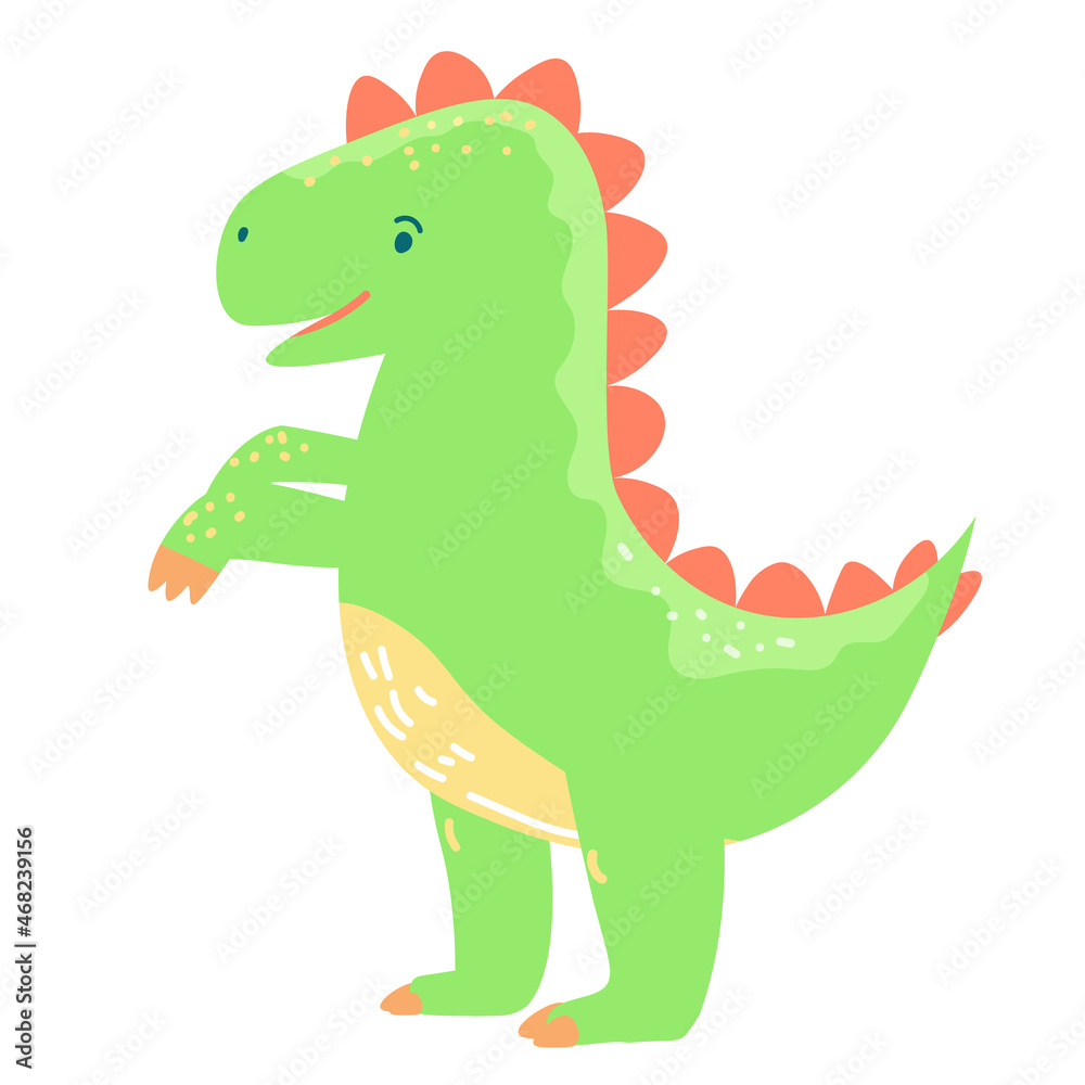 Fototapeta premium Cute cartoon dinosaur. Adorable illustration of dinosaur