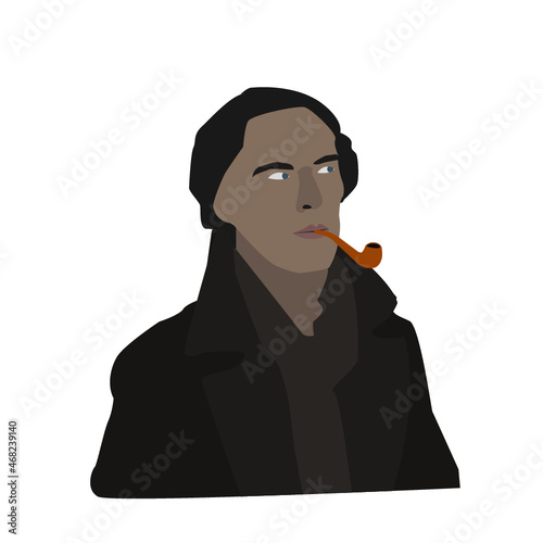 art illustration person man sherlock holmes detective 