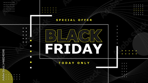 Sales promotion banner vector for black friday sale